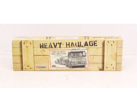 Corgi: A boxed Corgi: Heavy Haulage, Scale 1:50 vehicle. Scania Low Loader &amp; Thames Trader Tipper. Reference CC12210. Veh