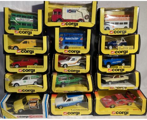 Corgi: A collection of boxed Corgi Toys vehicles in original boxes. All in very good condition, some boxes crushed. Please as