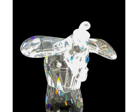 Part of the Disney collection, figural has clear crystal body with oversized ears, large blue crystal eyes, satin crystal tai
