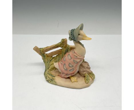 Adorable figure with colorful shawl and hat taking a walk. Beatrix Potter backstamp. This item has its original box: 5.5"L x 