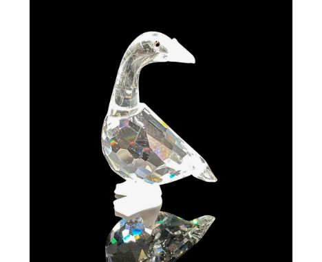 Part of the Barnyards collection. Standing clear body figural with jet crystal eyes, satin crystal beak and feet. Swarovski b