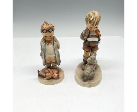 Hand painted figures in soft brown coloration with glossy finish. Hummel impressed mark - Goebel backstamp. 127. 317. Issued: