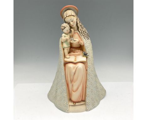 Beautiful depiction of mother and child, colored in peach, sage and brown. Hummel impressed mark. Goebel backstamp. Issued: 2