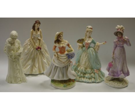 Elegant Ladies - a Royal Worcester 'Once upon a time...' sculpted by Glenis Devereux; Royal Worcester anniversary figurine of