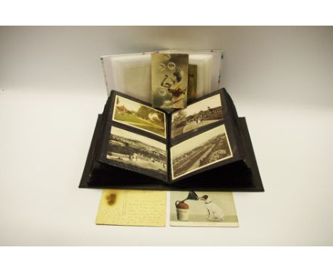 Postcards - approximately 20 A. R. Quinton colour postcards; others, monochrome, 2 albums