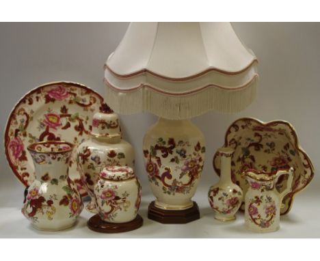 Mason's Mandalay Red - jugs, table lamp, vases, ginger jars