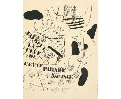Fernand Leger, from Rimbaud set 1949, lithograph with Leger justification signature and publisher dedication, from an edition