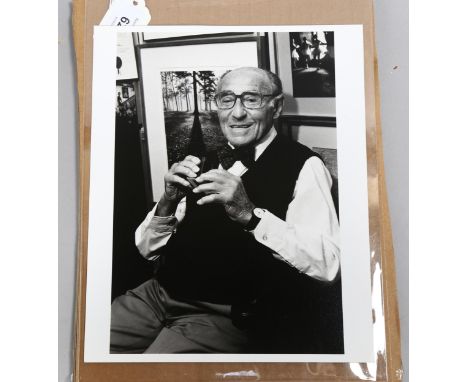 Gordon Parks (1912 - 2006), portrait of the composer Aaron Copland, silver gelatine print circa 1980, red ink stamp from the 