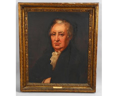 19th century English School, portrait of Tilden Smith of Vinehall, plaque on frame states painted July 1833, unsigned, 60cm x