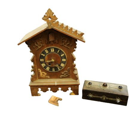 An empty wooden case by Eardley B Norton Manchester with coromandel veneer, brass decoration and banded agate cabochons along