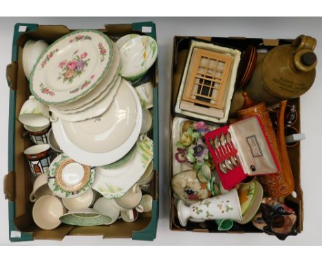 A collection of English and continental china tea/coffee wares to include vases, jugs and stoneware including Clarice Cliff 1