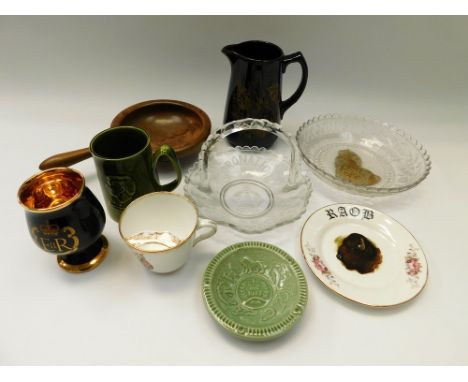 A large collection of mixed commemorative china, glass wares - mostly Victorian or Queen Elizabeth II, to include; plates, di
