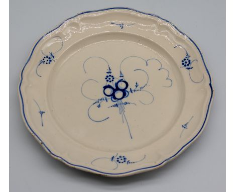 Seven 19th century, mostly Spode, blue and white transfer-printed plates, each printed with floral sprays, size 23-24cm diame