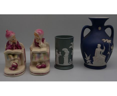A mixed collection of ceramics, basalt, Spode pottery, 19th and 20th century. Condition: some general wear, cracks and repair