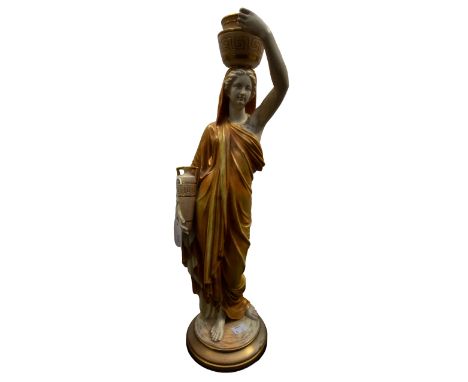 Two Royal Worcester figures, a large Grecian water carrier, number 125 and a figure of Liberty, 20th Century, size - water ca