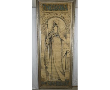 George Cairlin (French, 1843 – 1919): An original vintage poster for Theatre Sarah Bernhardt - Theodora, late 19th century (c