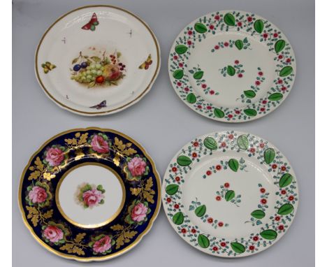 A collection of 19th century English porcelain plates, mostly Spode, various patterns. Condition: some wear to gilding, some 