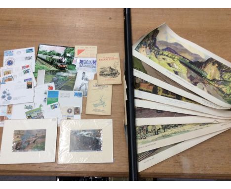 A collection of mixed ephemera, paperwork, posters to include; a John Player &amp; Sons album of cigarette cards of Aeroplane