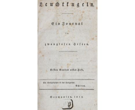   (Nicolai,K. Hrsg.).(Nicolai,K. Hrsg.). Leuchtkugeln. Ein Journal in zwanglosen Heften.  (Nicolai,K. Hrsg.).    (Nicolai,K. 