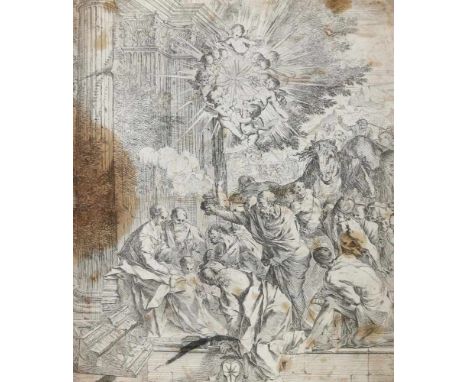   Testa, PietroTesta, Pietro (Lucca 1611-1650 Rom). Anbetung der Heiligen Drei Könige. R  Testa, Pietro    Testa, Pietro   (L