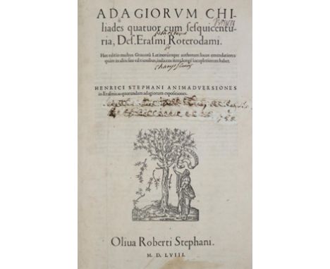   Erasmus Roterodamus,D.Erasmus Roterodamus,D. Adagiorum chiliades quatuor cum sesquicent  Erasmus Roterodamus,D.    Erasmus 