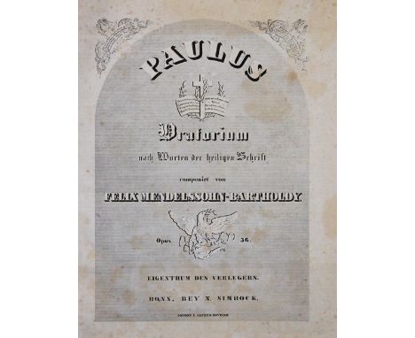  Mendelssohn-Bartholdy,F.Mendelssohn-Bartholdy,F. Paulus. Oratorium nach Worten der heil  Mendelssohn-Bartholdy,F.    Mendel