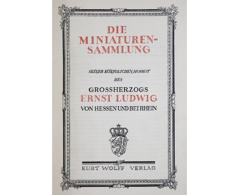   Biermann,G. u. A.E.Brinkmann.Biermann,G. u. A.E.Brinkmann. Die Miniaturensammlung des G  Biermann,G. u. A.E.Brinkmann.    B