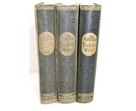   May,K.May,K. Durch die Wüste. 6. Aufl. Fbg., Fehsenfeld (1897). 3 Bl., 634 S. Grüner  May,K.    May,K.   Durch die Wüste. 6