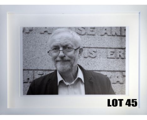 Jeremy Corbyn' by Phil Maxwell - Original photo mounted and framed to 30cm x 40cm - From early childhood Phil was fascinated 