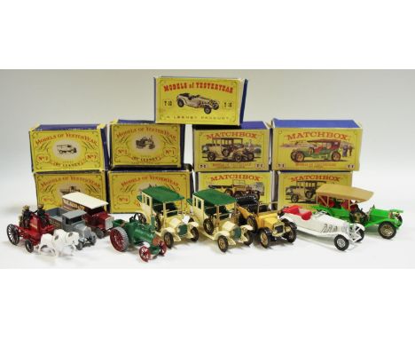 Matchbox Models of Yesteryear various including Y1-1 Allchin Traction Engine brass boiler door, red wheels with bare metal re