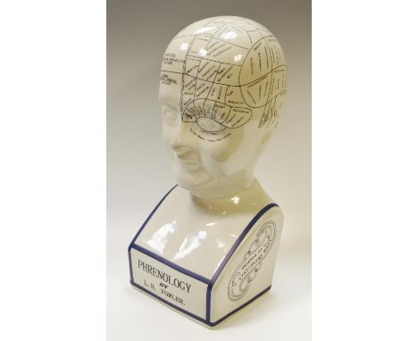 A Phrenology ceramic head by L.N. Fowler