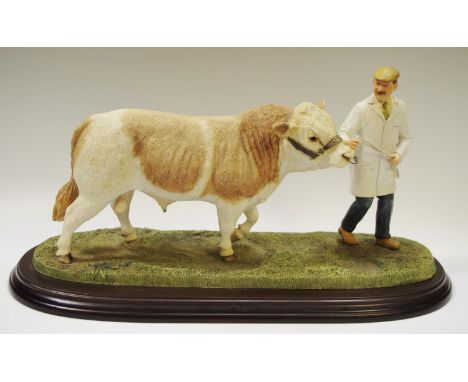 A Country Artists Simmental Bull ''The Parade'' signed R. Donaldson pattern number 02181 on plinth base 