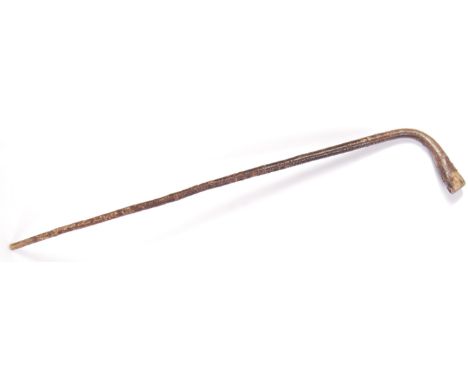 An unusual WWI First World war made wooden walking stick, made by British Private, William H. Mann. Names carved into the sha