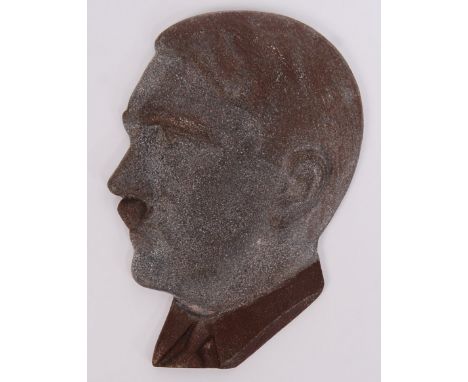 A believed period / 20th century Nazi German Third Reich ' Adolf Hitler ' alloy facial portrait bust.&nbsp; Measures approx 1