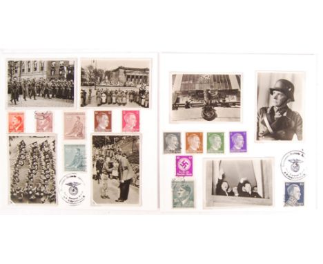 A collection of original pre WWII Second World War Nazi German Third Reich stamps, all of various reichsmarks &amp; colours. 