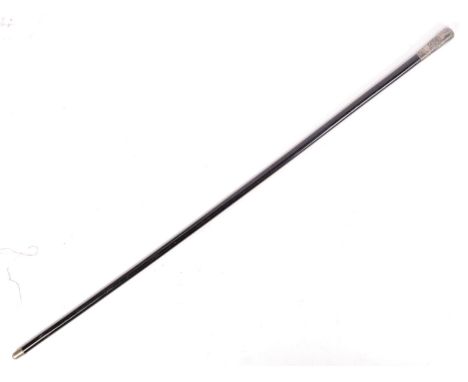 A rare c1940's St John's Ambulance hallmarked silver topped swagger stick. Engraved with the following notation ' Presented t