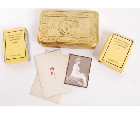 An incredible superb condition 'unused' original WWI First World War Princess Mary Christmas Gift Tin 1914. The tin itself in