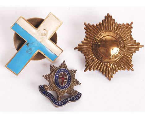 Three 20th century European conflict related badges comprising of; Army Chaplin's Cross, with screw, First World War Old Cold