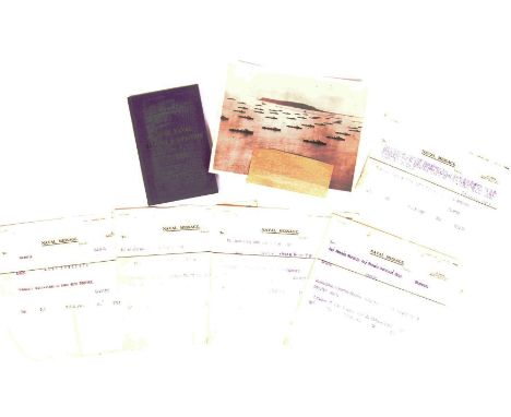 A collection of WWII Second World War related ephemera - all relating to the British Admiralty, to include; a Press photograp