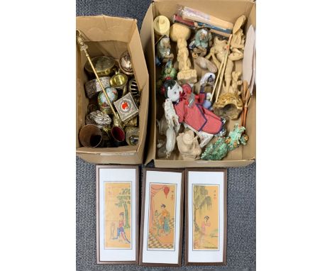 A quantity of Oriental ceramic and other items.