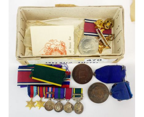 A small group of mixed medals including Major M. C. M. Fouracres to Punjab rifles.