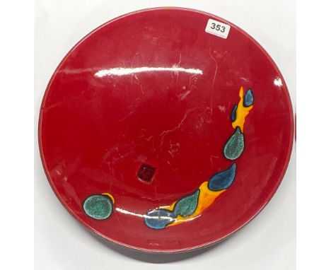 A large Poole pottery charger, Dia. 40cm.
