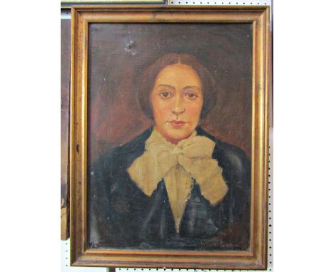 Two Paintings to Include: Frederick Thomas Daws (1878-c.1956) - Quarter-Portrait of a Woman (1951), oil on canvas, signed and
