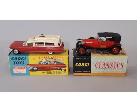 Corgi model vehicles: Corgi 437' Superior Ambulance on Cadillac chassis' (1962-68), battery operated issue (untested) in crea