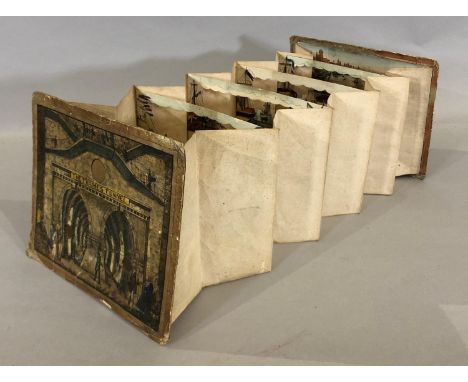 Paper Peepshow - 'The Thames Tunnel' (c.1850), accordion folding peepshow with four cut-out panels and front and back scenes,