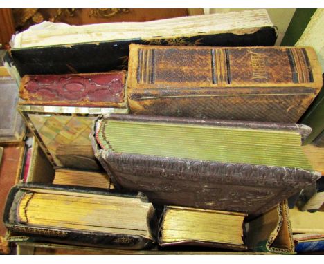 A collection of 19th century portrait albums, late 19th century Japanese souvenir album with hand tinted plates, etc 
