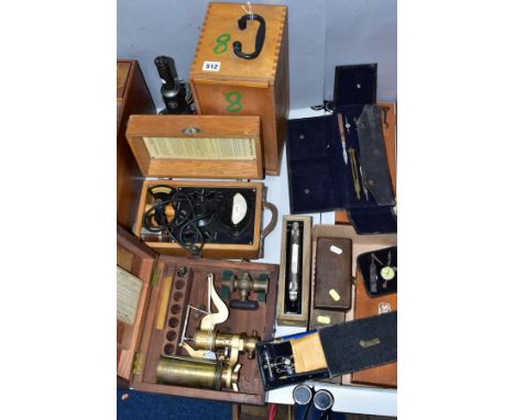 A COLLECTION OF INSTRUMENTS, ETC, to include a Richards Steam Engine indicator with wooden box (incomplete), boxed TS15/AP Fl