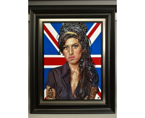 PAUL NORMANSELL (BRITISH 1978), 'AMY WINEHOUSE - BEST OF BRITISH', a portrait of the former popstar, signed bottom right, ena
