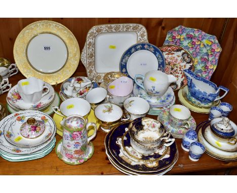 A QUANTITY OF ASSORTED MISCELLANEOUS PART TEA SETS, JUGS, CUPS, SAUCERS, PLATES, ETC, including Royal Doulton Temple pattern 