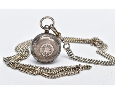 A STERLING SILVER SOVEREIGN CASE, with an engine turned design and vacant cartouche, hallmarked Birmingham 1898, approximate 